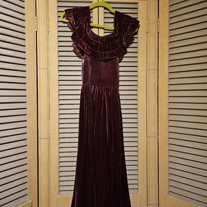 Hill House  Burgundy silk  Velvet Akilah Nap Dress sizes S and XS